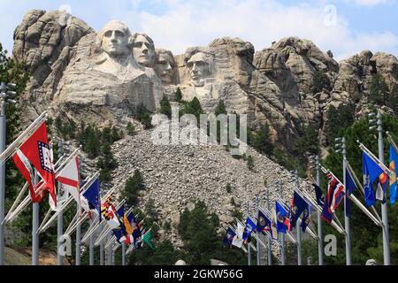 Monumento nazionale di Mount Rushmore. Keystone, South Dakota, Stati Uniti Foto Stock