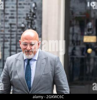 Londra, Regno Unito. 15 settembre 2021. Gabinetto rihuffled Downing Street Londra l'ex ministro dei vaccini Nadhim Zahawi è il nuovo segretario alla formazione Credit: Ian Davidson/Alamy Live News Foto Stock