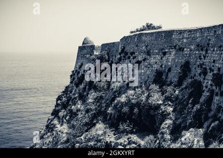 Foto aerea del Castello veneziano della Fortezza a Rethymno, Creta, Grecia Foto Stock