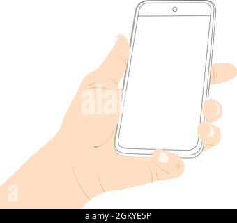 Schermo del telefono, schermo vuoto, telefono in attesa, smartphone, telefono, messaggio, vuoto, piatto, vuoto, scorta vettoriale dello schermo. Illustrazione Vettoriale