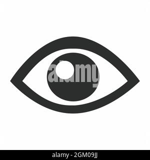 Icona vettore d'occhio - stile glyph - illustrazione semplice, tratto modificabile, vettore modello di disegno, buono per stampe, poster, pubblicità, annunciatori Illustrazione Vettoriale