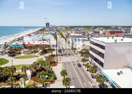 Myrtle Beach South Carolina, Oceano Atlantico, North Ocean Boulevard, Plyler Park SkyWheel vista dall'alto Foto Stock