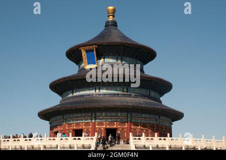 La sala di preghiera per i buoni raccolti, il Tempio del Cielo a Pechino, Cina Foto Stock