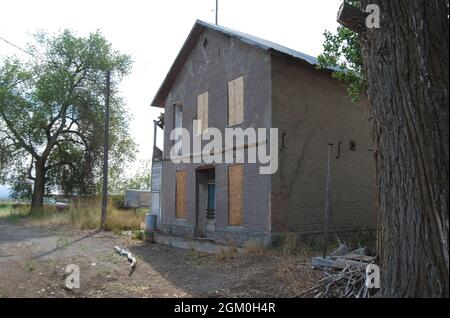 La città fantasma rimane in Paradise Valley, Nevada Foto Stock