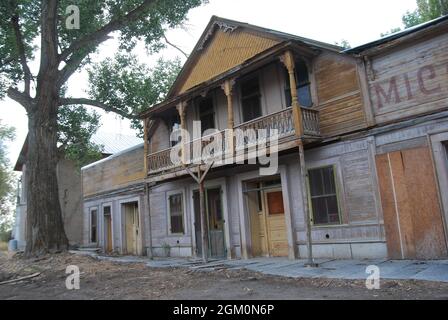 La città fantasma rimane in Paradise Valley, Nevada Foto Stock
