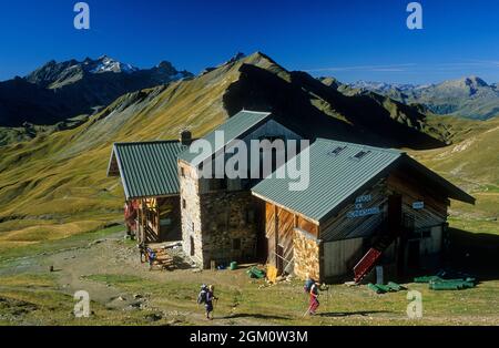 FRANCIA SAVOIA (73) BEAUFORT-SUR-DORON, CROIX DU BONHOMME RIFUGIO (GR5 E GR INTORNO AL MONTE BIANCO), BEAUFORTAIN MASSICCIO Foto Stock