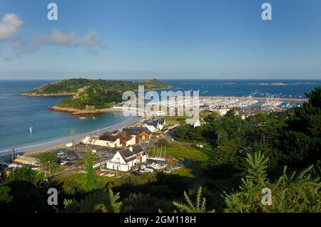 FRANCE.BRITTANY.COTES D'ARMOR(22) TREBEURDEN.THE PINK GRANITE COAST.(FOTO NON DISPONIBILE PER CALENDARIO O CARTOLINA) Foto Stock