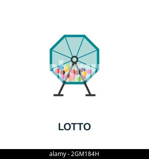 Icona di Lotto. Elemento di segno piatto dalla collezione di giochi da tavolo. Icona Creative Lotto per il web design, modelli, infografica e altro ancora Illustrazione Vettoriale