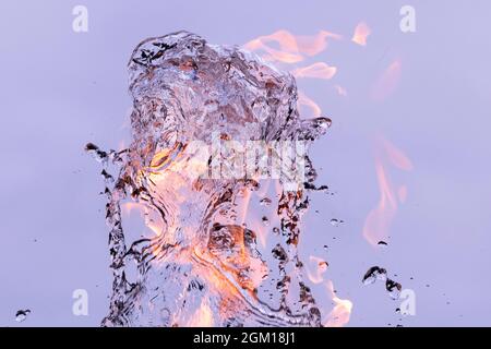 Scultura di Waterflame di Jeppe Hein Foto Stock