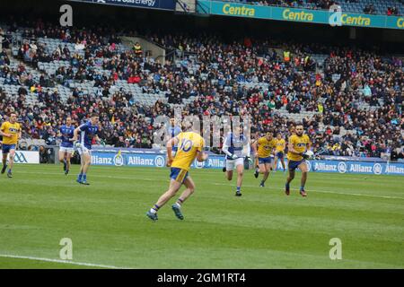 Un colpo preso il giorno della finale della Gaelic Football National League a Croke Park Dublino Foto Stock