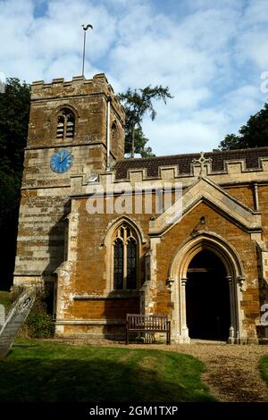 San Michele e Tutti gli Angeli Chiesa, Cranoe, Leicestershire, England, Regno Unito Foto Stock