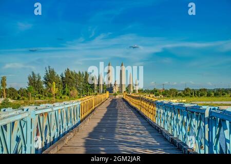 Il famoso sito storico parallelo del 17th durante la guerra del Vietnam, Quang Binh, Vietnam Foto Stock