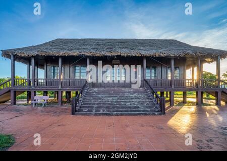 Il famoso sito storico parallelo del 17th durante la guerra del Vietnam, Quang Binh, Vietnam Foto Stock