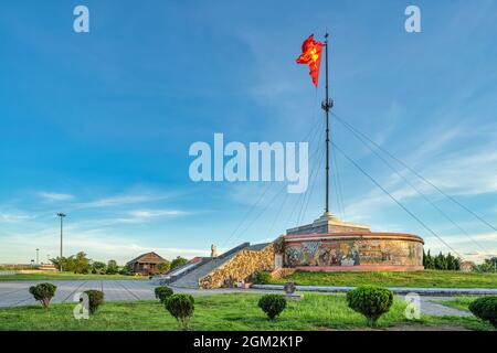 Il famoso sito storico parallelo del 17th durante la guerra del Vietnam, Quang Binh, Vietnam Foto Stock