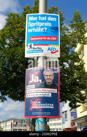 Posters, elezione settembre 2021, Berlino Foto Stock