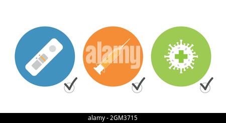 3G le norme del Covid-19 in Germania sono state testate vaccinate e recuperate Illustrazione Vettoriale