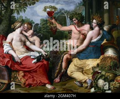 Ceres, Bacco e Venere di Abrahamo Janssens (1575-1632), olio su tela, c.. 1605-1615 Foto Stock