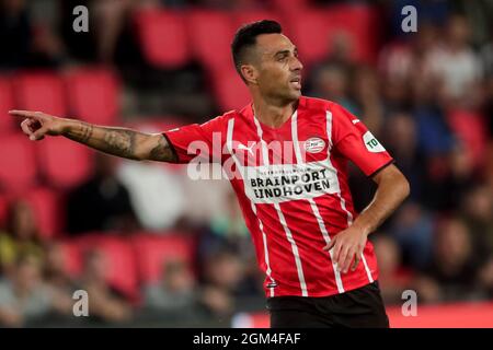 Eindhoven, Paesi Bassi. 16 settembre 2021. EINDHOVEN, PAESI BASSI - SETTEMBRE 16: Eran Zahavi di PSV durante la partita di palco del Gruppo UEFA Europa League tra PSV e Real Sociedad allo stadio Phillips il 16 Settembre 2021 a Eindhoven, Paesi Bassi (Foto di Broer van den Boom/Orange Pictures) Credit: Orange Pics BV/Alamy Live News Foto Stock