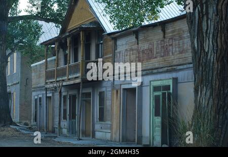La città fantasma rimane in Paradise Valley, Nevada Foto Stock