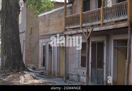 La città fantasma rimane in Paradise Valley, Nevada Foto Stock