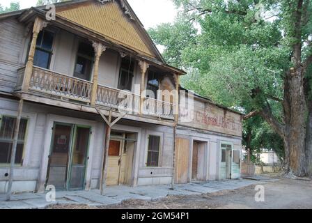 La città fantasma rimane in Paradise Valley, Nevada Foto Stock