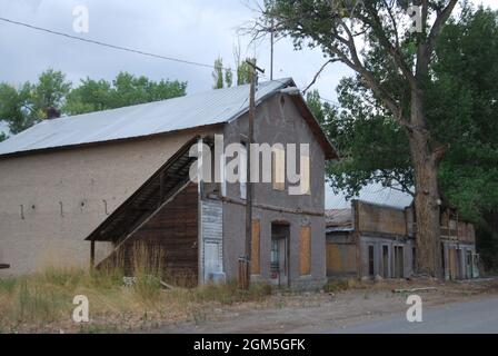 La città fantasma rimane in Paradise Valley, Nevada Foto Stock