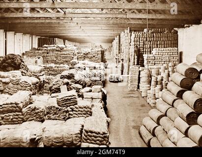 The Belfast Ropework Company Ltd., Belfast, Irlanda, periodo vittoriano Foto Stock