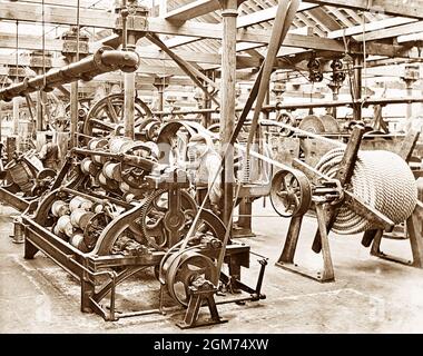 The Belfast Ropework Company Ltd., Belfast, Irlanda, periodo vittoriano Foto Stock