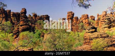 Vista panoramica di Southern Lost City, Limmen National Park, Northern Territory, Australia Foto Stock