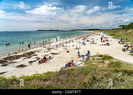 Der Strand von Kerver Plage De Kerver, Saint-Gildas-de-Rhuys, Bretagne, Frankreich | Kervert Beach Plage De Kerver, Saint-Gildas-de-Rhuys, Bretagna, Foto Stock