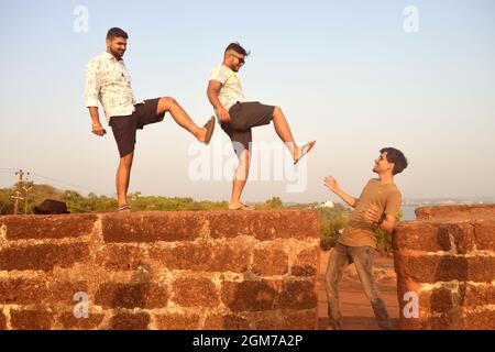 Goa momenti e spiagge. Foto Stock