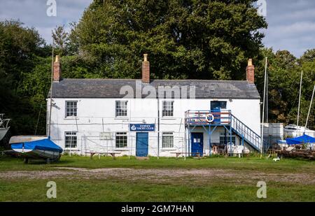 Lydney Sailing Club casa edificio a Lydney Harbour, Gloucestershire, Inghilterra, Regno Unito Foto Stock