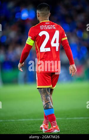 LEICESTER, INGHILTERRA - SETTEMBRE 16: Lorenzo Insigne di SSC Napoli durante la partita del gruppo C della UEFA Europa League tra Leicester City e SSC Napoli AT Foto Stock