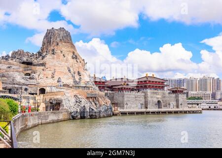 Macao, Cina - Luglio 23, 2013: Macau Fisherman Wharf complesso, questo bellissimo luogo viene attualmente promosso come un matrimonio e il luogo di ricezione. Ho Foto Stock