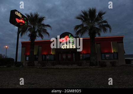 Tyler, Texas - 25 dicembre 2018 - Chili's Casual catena di ristoranti situato sul Loop 323 a Tyler, Texas Foto Stock