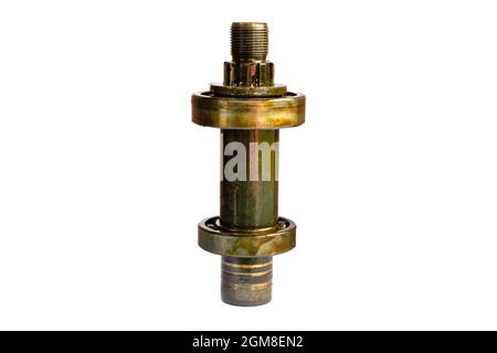 Albero per trattore a due ruote isolato su sfondo bianco. Foto studio. Foto Stock