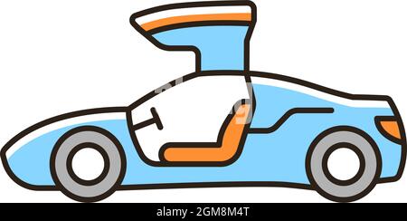 Icona di colore RGB del veicolo con Dullwing Illustrazione Vettoriale