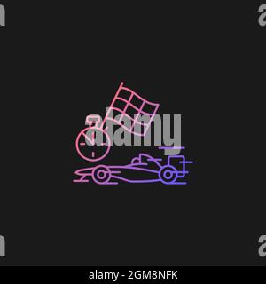 Icona vettore gradiente formula racing per tema scuro Illustrazione Vettoriale