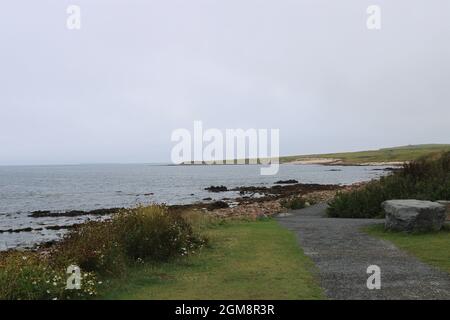 John o'Groats sulla punta nord-orientale della Gran Bretagna - Paesaggio Foto Stock