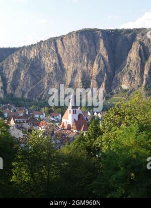 Bad Muenster am Stein vicino a Bad Kreuznach in fine stagione estiva, Renania-Palatinato Foto Stock