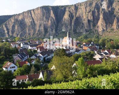 Bad Muenster am Stein vicino a Bad Kreuznach in fine stagione estiva, Renania-Palatinato Foto Stock