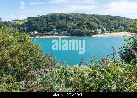 L'estuario di Salcombe e Kingsbridge nel South Hams, Devon, Regno Unito Foto Stock