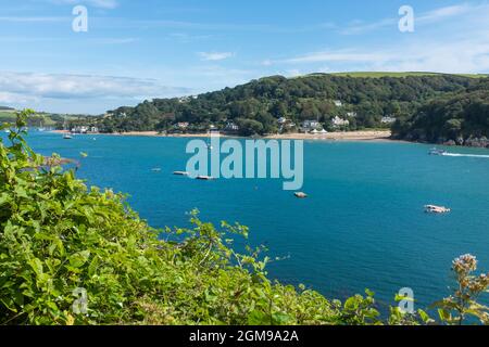 L'estuario di Salcombe e Kingsbridge nel South Hams, Devon, Regno Unito Foto Stock