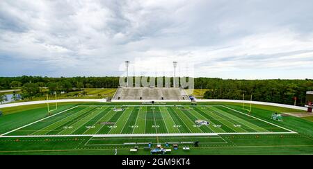 Daytona Beach, Florida, Stati Uniti. 16 settembre 2021. Vista del Daytona Stadium prima dell'inizio della partita di football NCAA tra i Bulldogs dell'Alabama A&M e i Bethune Cookman Wildcats al Daytona Stadium di Daytona Beach, Florida. Romeo T Guzman/BCU Athletics. Credit: csm/Alamy Live News Foto Stock