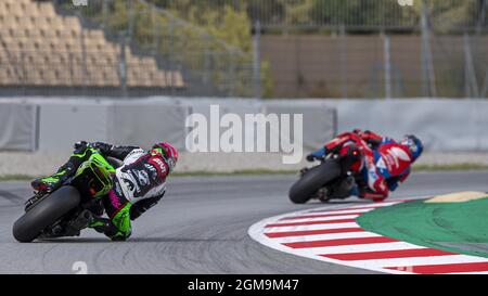 Circuit de Barcelona-Catalunya, Barcellona, Spagna, 17 settembre 2021, WSBK 2021 Hyundai N Catalunya Round - Barcellona - Spagna 17 -19 settembre 2021&#XA;prove libere 2 durante Hyunday N Catalunya round FIM Superbike World Championship 2021 - Libere e Qualifiche - World Superbike - SBK Foto Stock