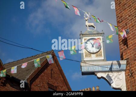 White Hart Hotel Clock Foto Stock