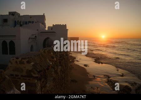 Visione generale dell'Asilah, Marocco, Africa. Foto Stock