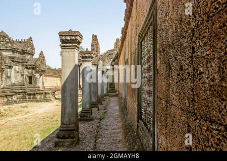 Antiche rovine del tempio di Banteay Samre nella città di Angkor, Cambogia Foto Stock