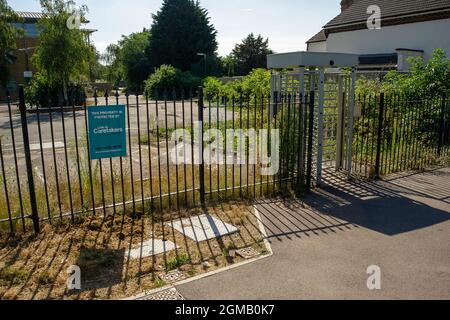 Staines, Surrey, Regno Unito. 8 Settembre 2021. L'ex sede del gas britannico a Staines è stata chiusa in modo permanente. Credit: Maureen McLean/Alamy Foto Stock