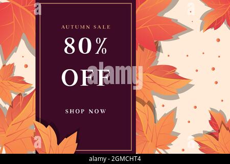 vendita autunnale banner vettore Illustrazione Vettoriale